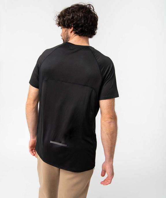 Tee-shirt homme à manches courtes en matière respirante vue3 - GEMO (HOMME) - GEMO