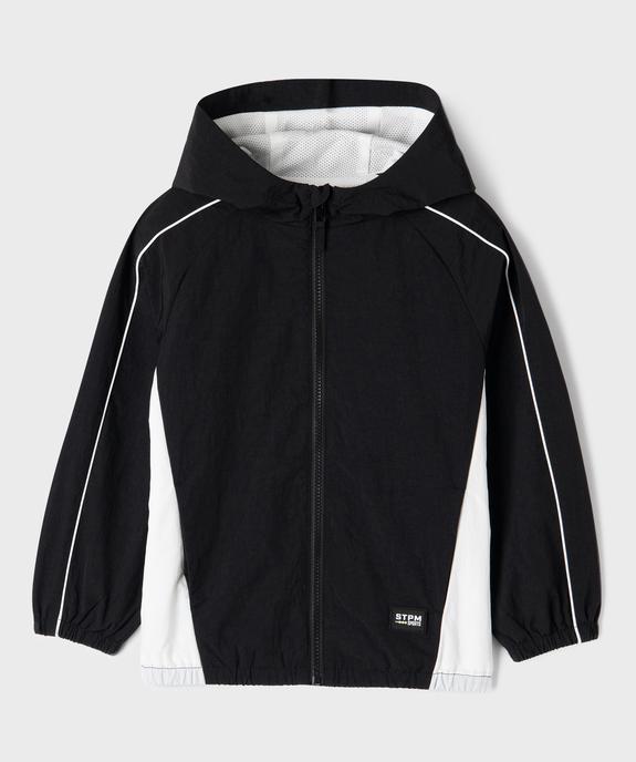 Veste de sport à capuche en toile parachute garçon vue1 - GEMO (ENFANT) - GEMO