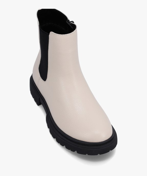 Chelsea boots fille sur semelle crantée vue5 - GEMO (ENFANT) - GEMO