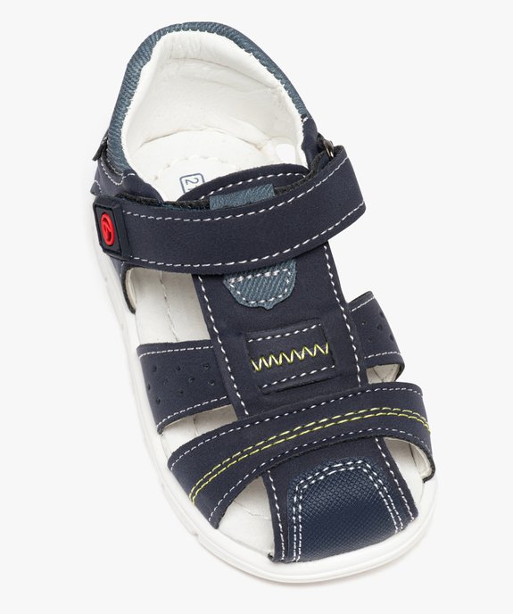 Sandales bébé garçon à scratch avec surpiqûres - Beppi vue5 - SANS MARQUE - GEMO