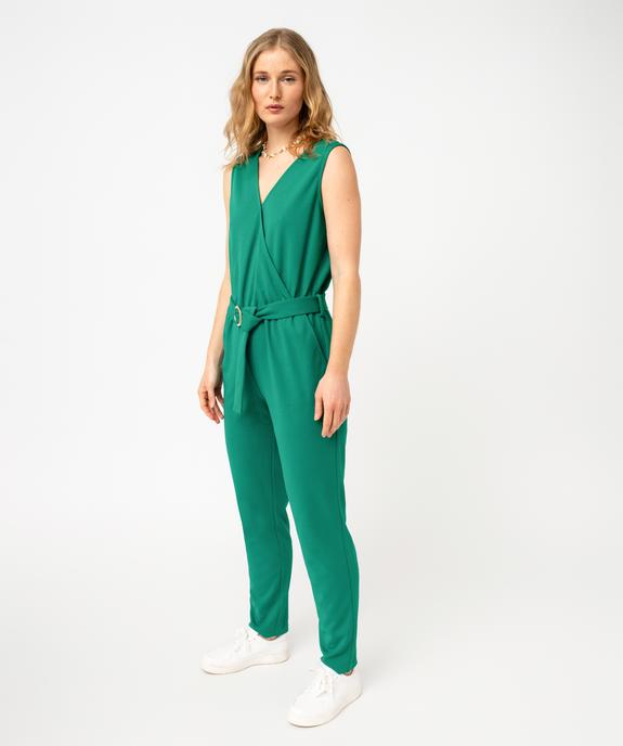 Combinaison pantalon femme avec haut cache-coeur vue1 - GEMO 4G FEMME - GEMO