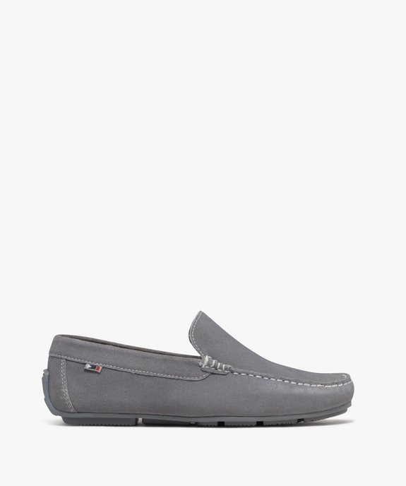 Mocassin dessus cuir velours semelle souple homme - Tanéo vue1 - TANEO - GEMO