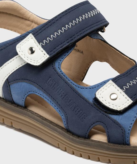 Sandales casual chic à double scratch garçon - Gepy vue6 - GEPY - GEMO