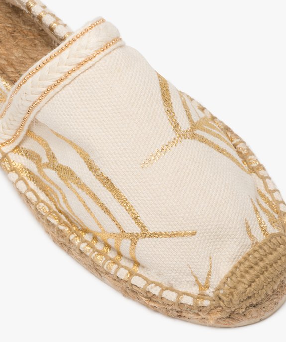 Espadrilles femme imprimées de motifs dorés vue6 - GEMO (PLAGE) - GEMO