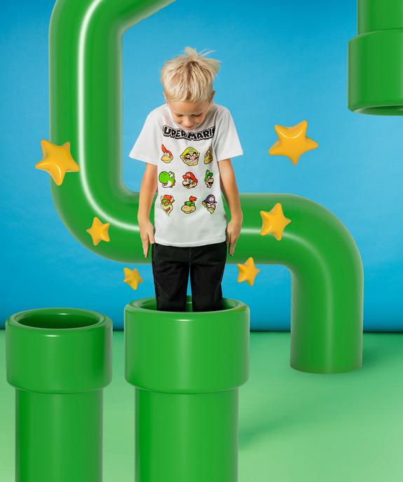 Tee-shirt manches courtes en jersey de coton imprimé garçon - SuperMario vue4 - MARIOKART - GEMO