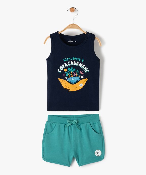 Ensemble bébé garçon 2 pièces : débardeur et short en jersey imprimé vue1 - GEMO(BEBE DEBT) - GEMO