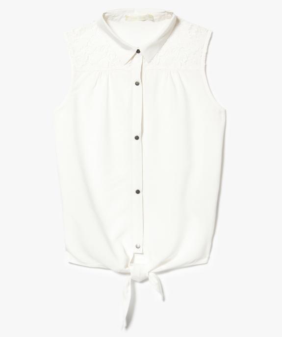 Chemise sans manches nouée vue1 - GEMO (JUNIOR) - GEMO