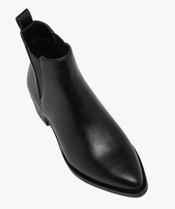 Boots femme Chelsea à bout pointu et élastiques pailletés vue6 - FOLLOW ME - GEMO