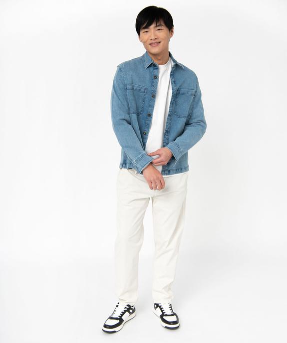 Pantalon ample en coton et lin homme vue5 - GEMO 4G HOMME - GEMO