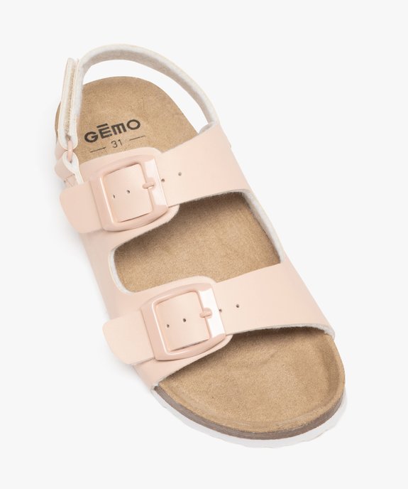 Sandales fille unies à larges brides à boucle et à scratch vue5 - PREMIER PRIX BY GEMO - GEMO