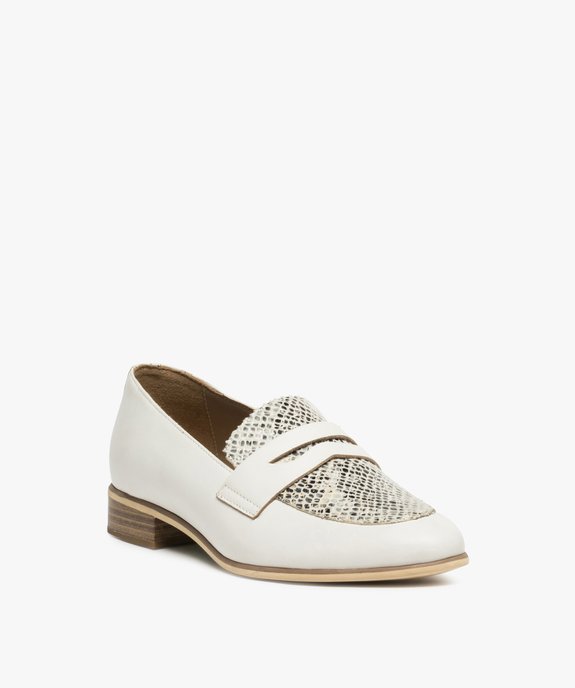 Mocassins femme à talon plat en cuir – Pierre Cardin vue2 - PIERRE CARDIN D - GEMO