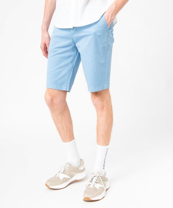 Bermuda coupe chino en toile stretch homme vue1 - GEMO 4G HOMME - GEMO