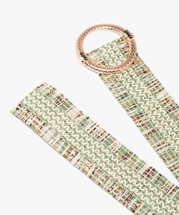 Ceinture femme large tissée avec boucle ronde vue2 - GEMO (ACCESS) - GEMO