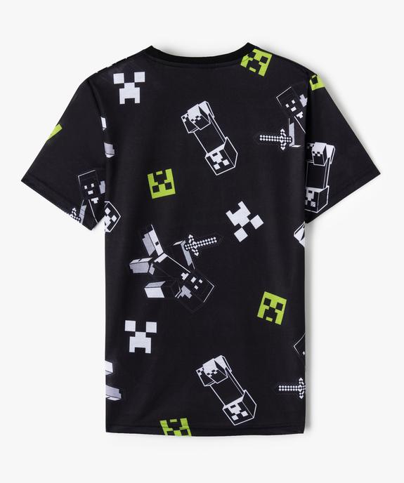 Tee-shirt garçon à manches courtes imprimé - Minecraft vue3 - MINECRAFT - GEMO