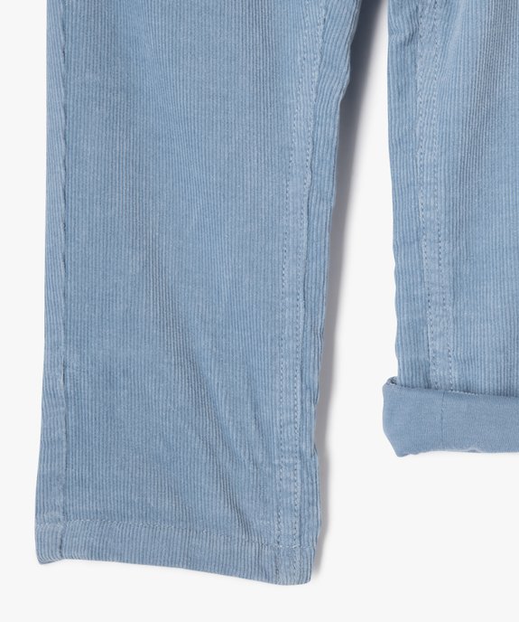 Pantalon en velours doublé jersey bébé garçon vue3 - GEMO(BEBE DEBT) - GEMO