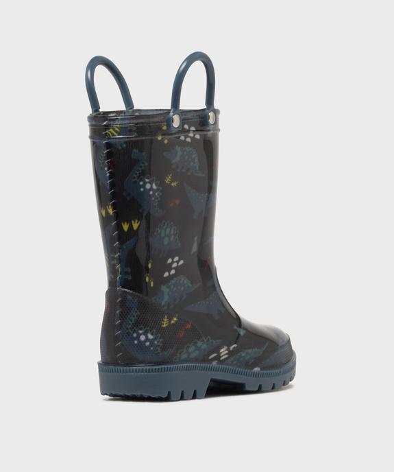 Bottes de pluie à motifs dinosaures à anses garçon - 5 Miles vue4 - 5 MILES - GEMO