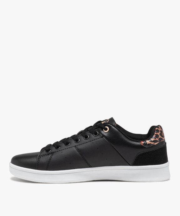 Baskets femme unies à lacets avec détail imprimé jungle - Ellesse vue3 - ELLESSE - GEMO