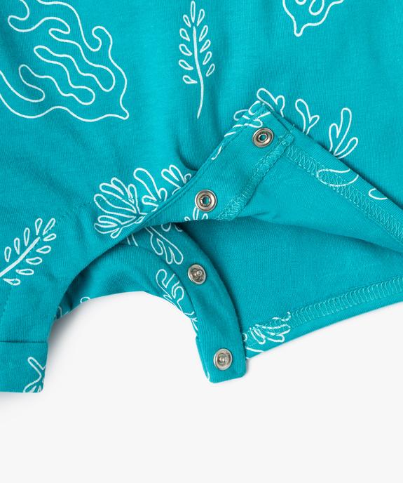 Combishort en coton avec motifs marins bébé garçon vue2 - GEMO 4G BEBE - GEMO