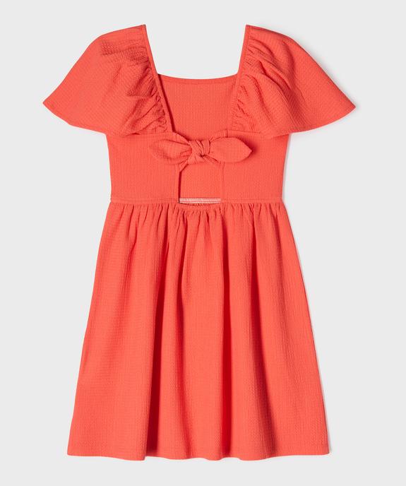 Robe en maille texturée à col modulable fille vue3 - GEMO 4G FILLE - GEMO