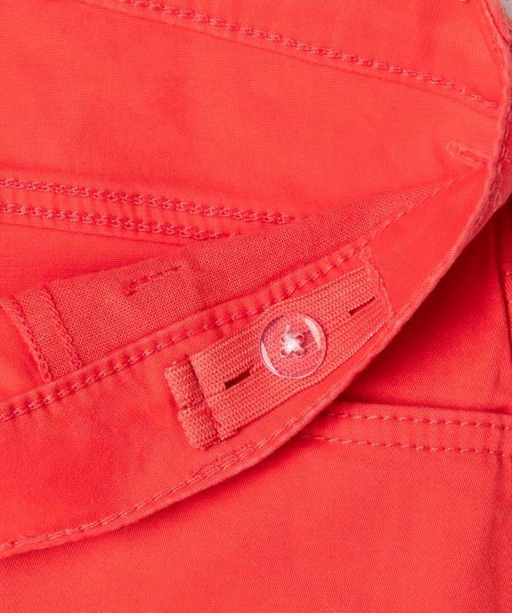 Short en coton stretch avec revers fille vue6 - GEMO (JUNIOR) - GEMO