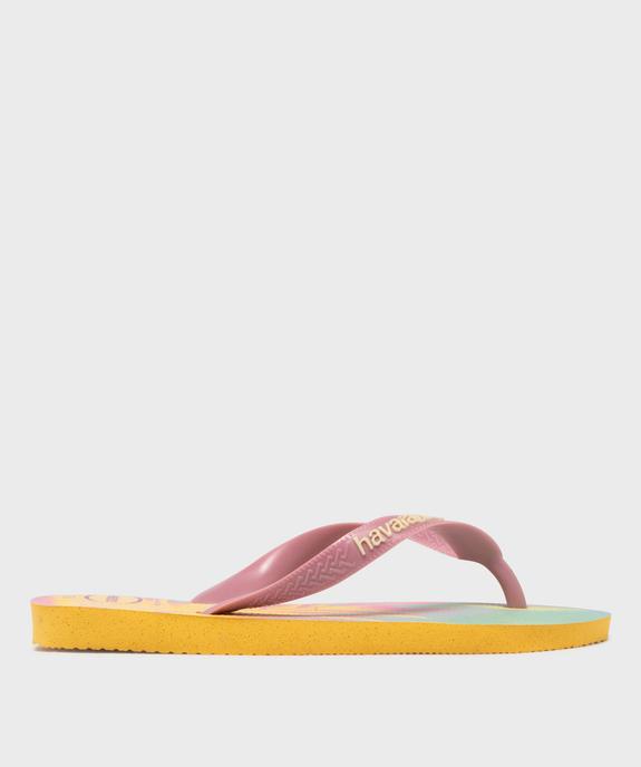 Tongs Top Fashion à motif feuillage fluo femme - Havainas vue2 - HAVAIANAS - GEMO