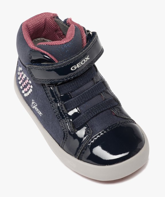 Baskets mid-cut bébé fille à zip et scratch - Geox vue5 - GEOX - GEMO