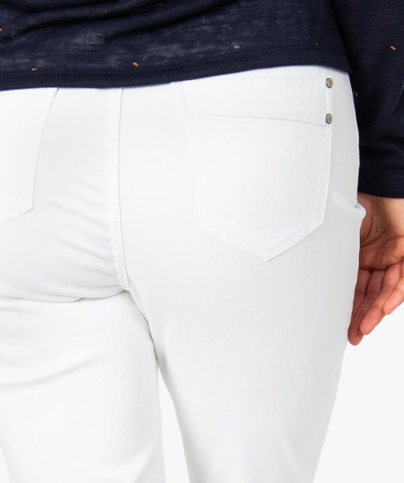 Pantalon femme regular taille haute en stretch vue2 - GEMO(FEMME PAP) - GEMO