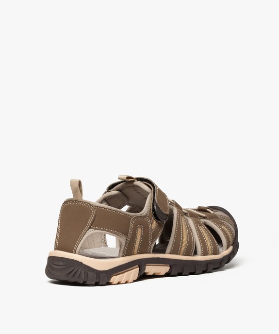 Sandales homme style randonnée à scratch et bout fermé vue4 - GEMO (CASUAL) - GEMO
