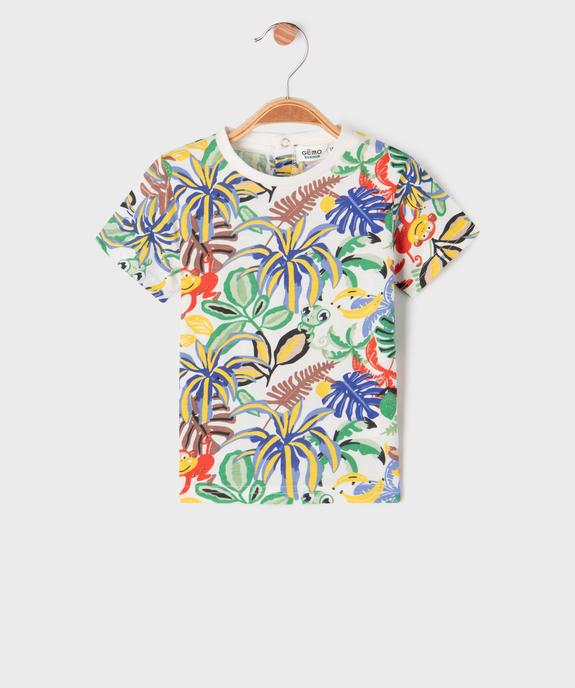 Tee-shirt manches courtes à motifs animaliers bébé garçon vue1 - GEMO 4G BEBE - GEMO