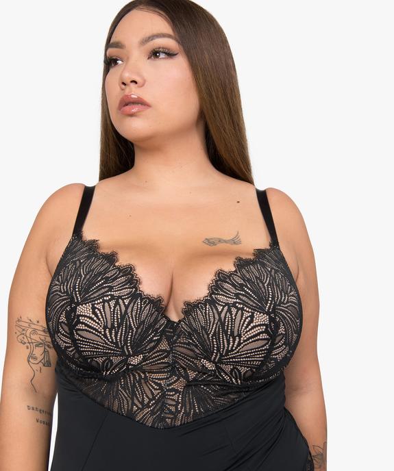 Body femme microfibre et dentelle - Gémo x Lalaa Misaki vue2 - GEMO(HOMWR FEM) - GEMO