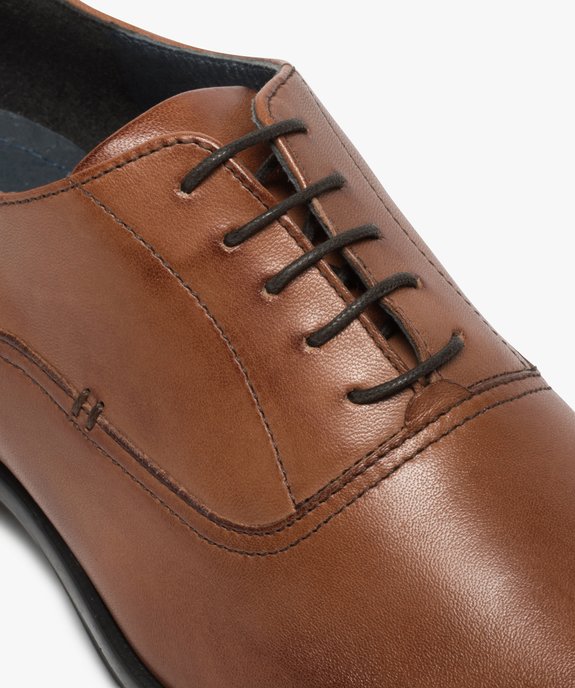Richelieux homme unis dessus cuir lisse - Tanéo vue6 - TANEO - GEMO