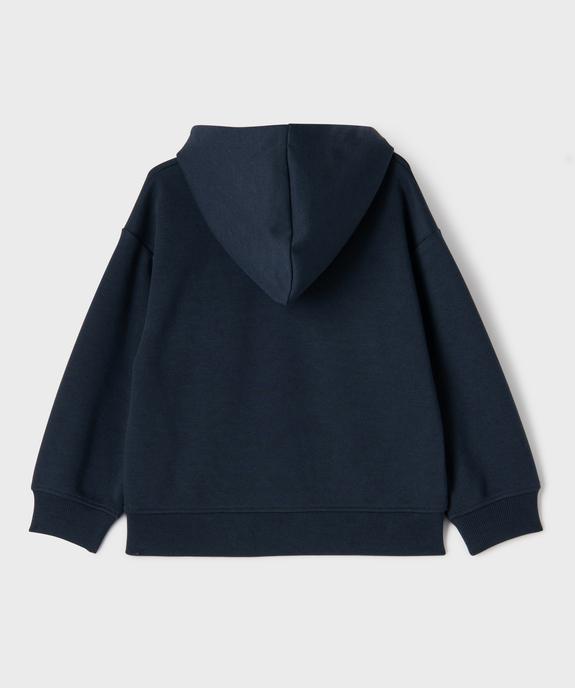 Sweat à capuche en maille piquée garçon - LuluCastagnette vue3 - LULUCASTAGNETTE - GEMO