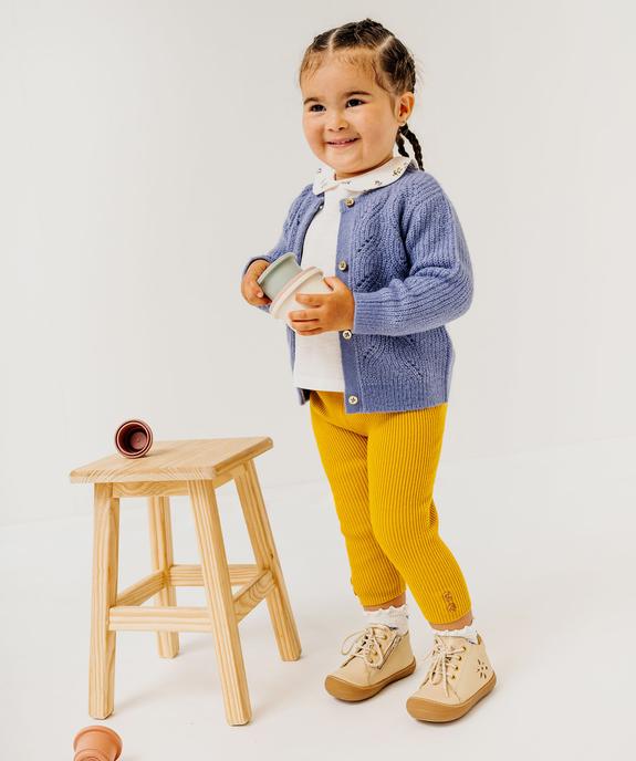 Pantalon en maille côtelée bébé fille vue6 - GEMO(BEBE DEBT) - GEMO
