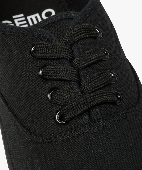 Baskets femme en toile à semelle fine et fermeture lacets vue6 - FOLLOW ME - GEMO