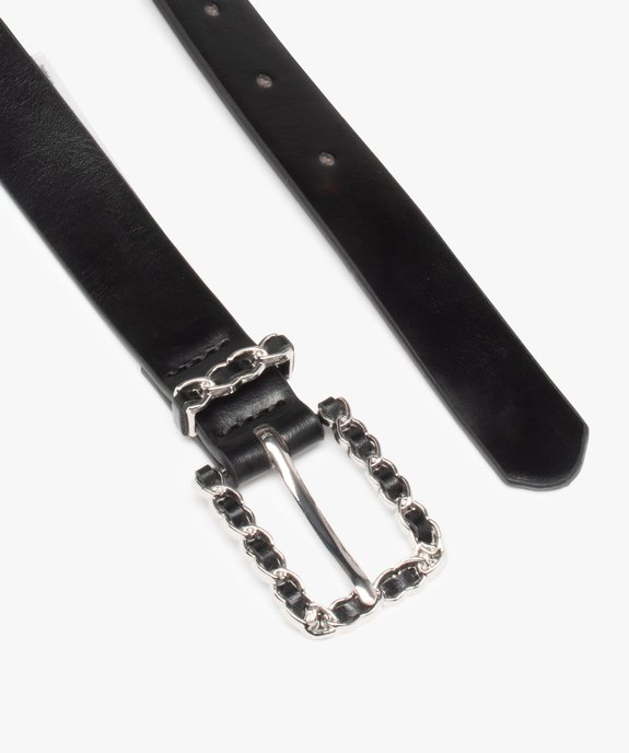  Ceinture femme unie à boucle chaîne métallique vue2 - GEMO (ACCESS) - GEMO