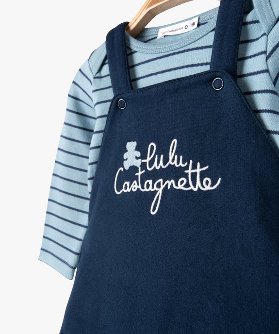 Ensemble body + salopette en molleton bébé garçon - LuluCastagnette vue2 - LULUCASTAGNETTE - GEMO