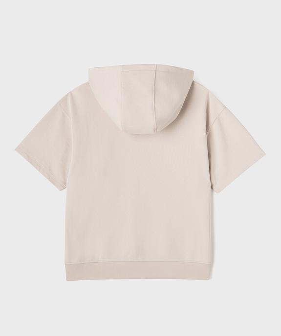 Sweat à manches courtes et capuche garçon vue3 - GEMO 4G GARCON - GEMO