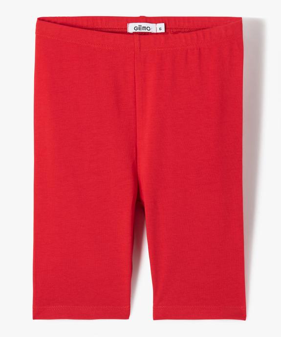 Legging court cycliste uni fille vue4 - GEMO 4G FILLE - GEMO