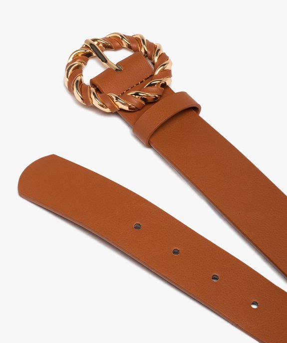 Ceinture femme avec boucle ronde torsadée décorative vue2 - GEMO (ACCESS) - GEMO