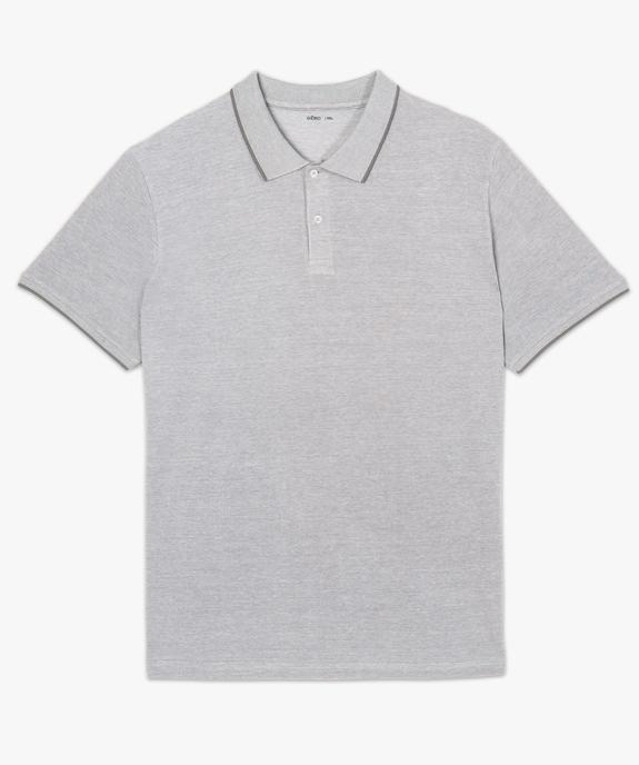 Polo homme grande taille à manches courtes et finitions fantaisie vue4 - GEMO (HOMME) - GEMO