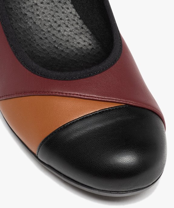 Escarpin confort multicolore avec petit talon femme vue6 - G'FLEX - GEMO