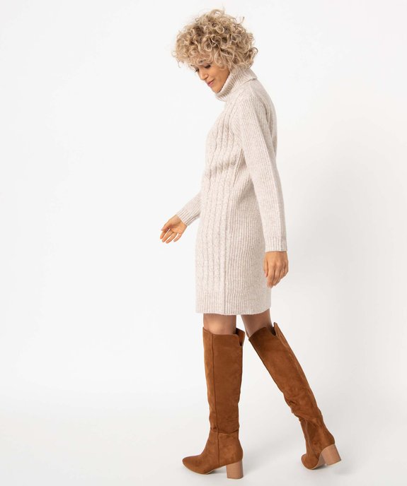 Robe pull femme à torsades - LuluCastagnette vue4 - LULUCASTAGNETTE - GEMO