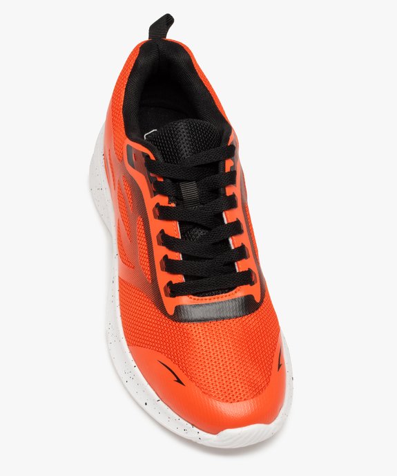 Baskets homme running fluo avec semelle mouchetée vue6 - GEMO (SPORTSWR) - GEMO