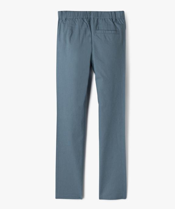 Pantalon coupe regular avec taille élastique garçon vue3 - GEMO (JUNIOR) - GEMO