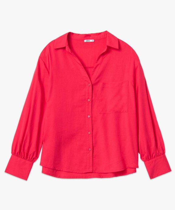 Chemise femme ample à manches longues vue4 - GEMO 4G FEMME - GEMO