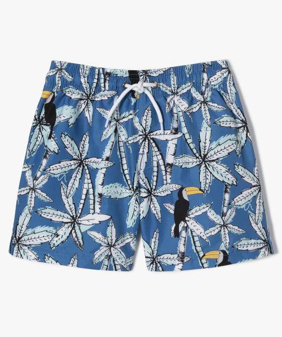 Short de bain garçon avec motifs palmiers vue1 - GEMO (ENFANT) - GEMO