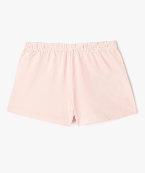 Pyjashort avec motif cerises fille vue3 - GEMO 4G FILLE - GEMO
