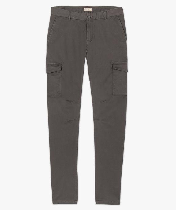 Pantalon en toile avec poches sur les cuisses vue4 - GEMO (HOMME) - GEMO