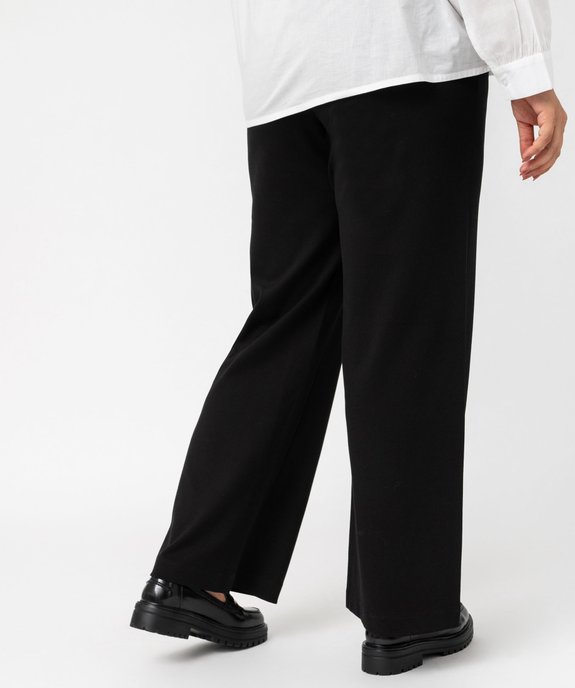Pantalon large en maille souple et extensible femme vue3 - GEMO (G TAILLE) - GEMO