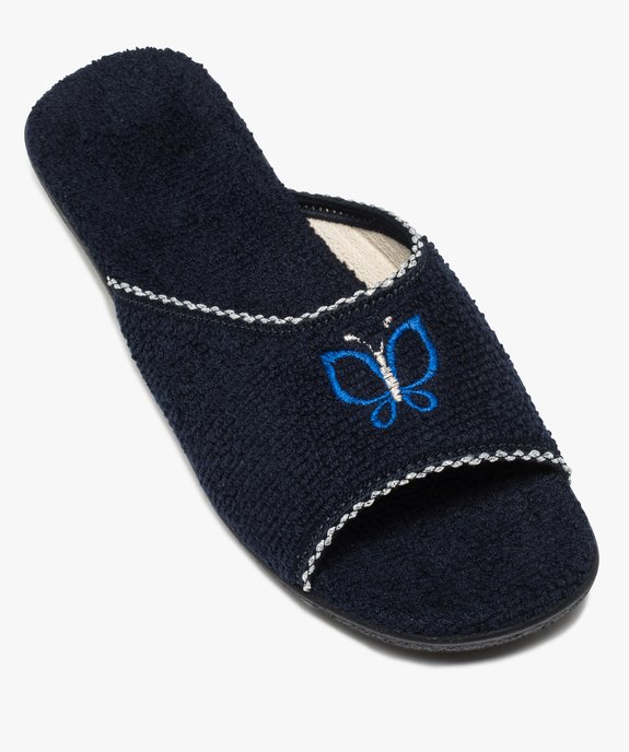 Mules femme confort en tissu éponge et talon compensé vue5 - GEMO(HOMWR FEM) - GEMO